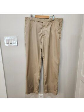 RLX Ralph Lauren Golf Pants Mens 38x31 Beige Straight Leg Performance Flat Front
